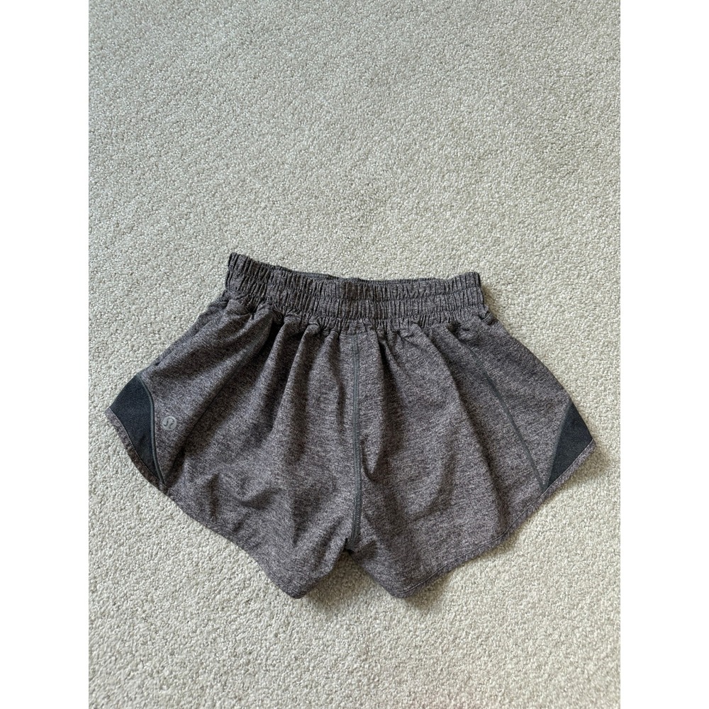 Lululemon Hotty Hot High Rise Running Shorts Heathered Grey Size 0 - Picture 3 of 6